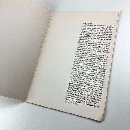 [Simona] Weller | Parametro Galleria d’Arte, Rome 1976 catalogue booklet