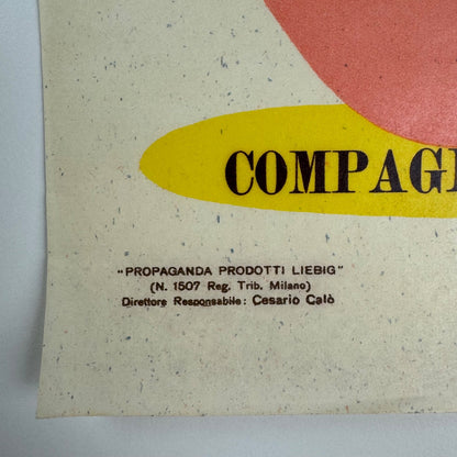 Liebig small paper advert Antica marca prodotti Compagnia Italiana Liebig 1954