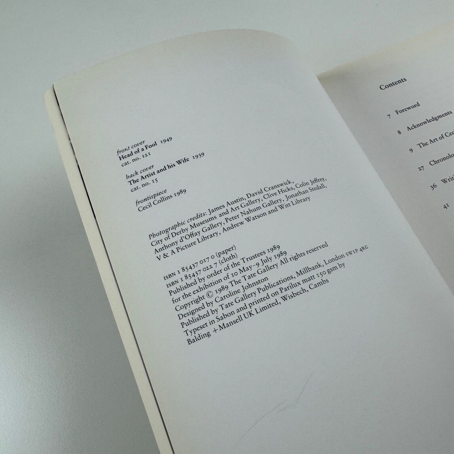 Cecil Collins. A Retrospective Exhibition | Tate Gallery, 1989