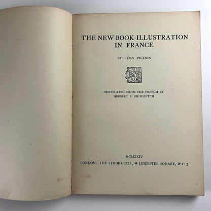 The New Book Illustration in France by Léon Pichon | The Studio, Winter 1924