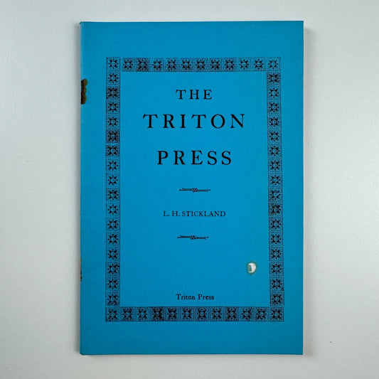 The Triton Press by L.H. Stickland | Triton Press, 1989