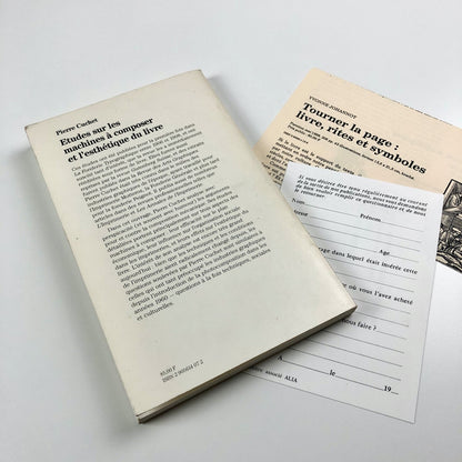 Etudes sur les Machines à Composer et l’Esthétique du Livre | Pierre Cuchet 1986