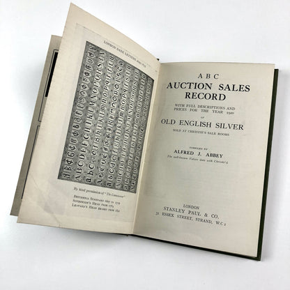 ABC Auction Sales Record of Old English Silver: Christies, 1920 | Alfred Abbey