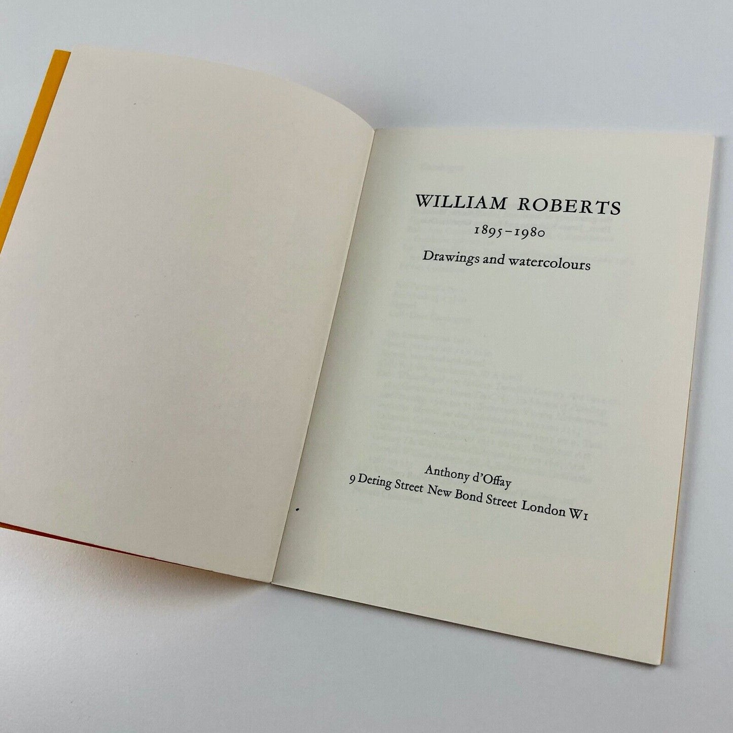 William Roberts Drawings & Watercolours | Anthony d'Offay catalogue booklet, undated