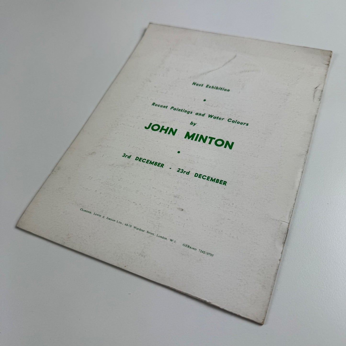 René Magritte | The Lefevre Gallery November 1953 catalogue and press release