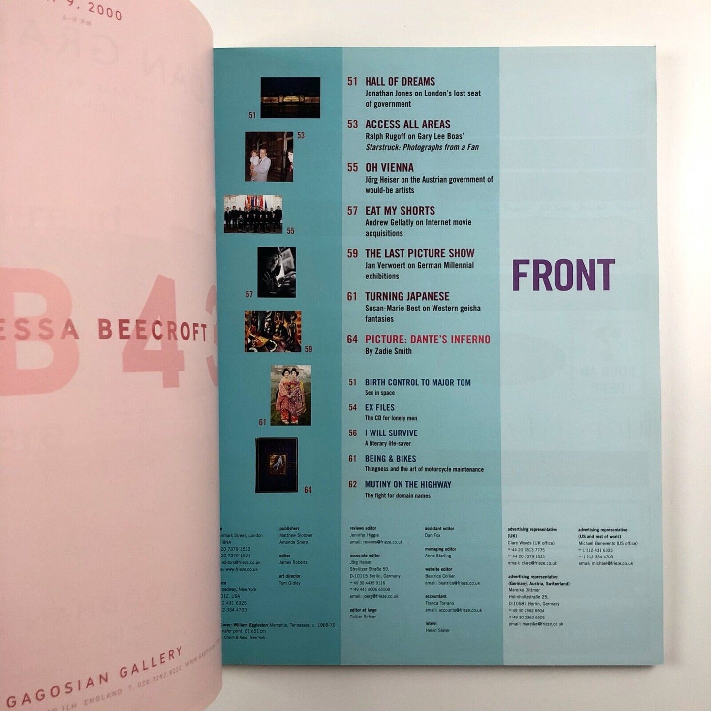 Frieze Contemporary art and culture magazine issue 52 | May 2000