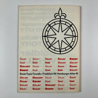 Folio type specimen brochure | Bauer Type Foundry | Possibly 1960s