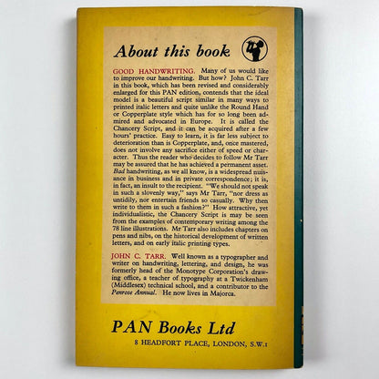 Good Handwriting and How to Acquire It, by John C. Tarr | Pan Books, 1957