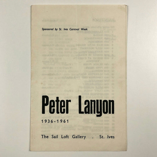 Leaflet/catalogue for Peter Lanyon 1936-1961 | The Sail Loft Gallery, St Ives, 1964