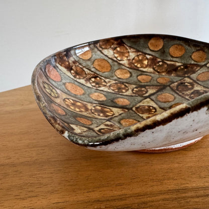 Jean-Claude Malarmey for Vallauris | Small dish | French c.1950s, inscribed signature