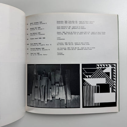 Oeuvres d'art acquises par l'Etat Prix octroyés à des artistes belges en 1963 | Palais des Beaux-Arts  Paleis voor Schone Kunsten, Brussels, 1964