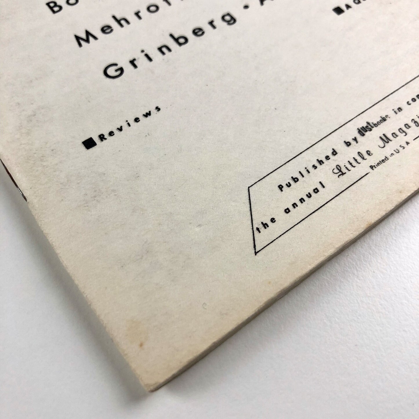Small Press Review magazine – Vol. 1. No. 2 Fall, 1967