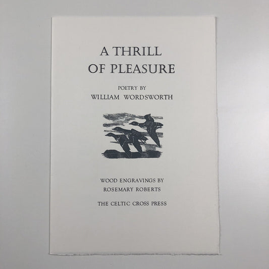 Prospectus – A Thrill of Pleasure | William Wordsworth | Rosemary Roberts | Celtic Cross