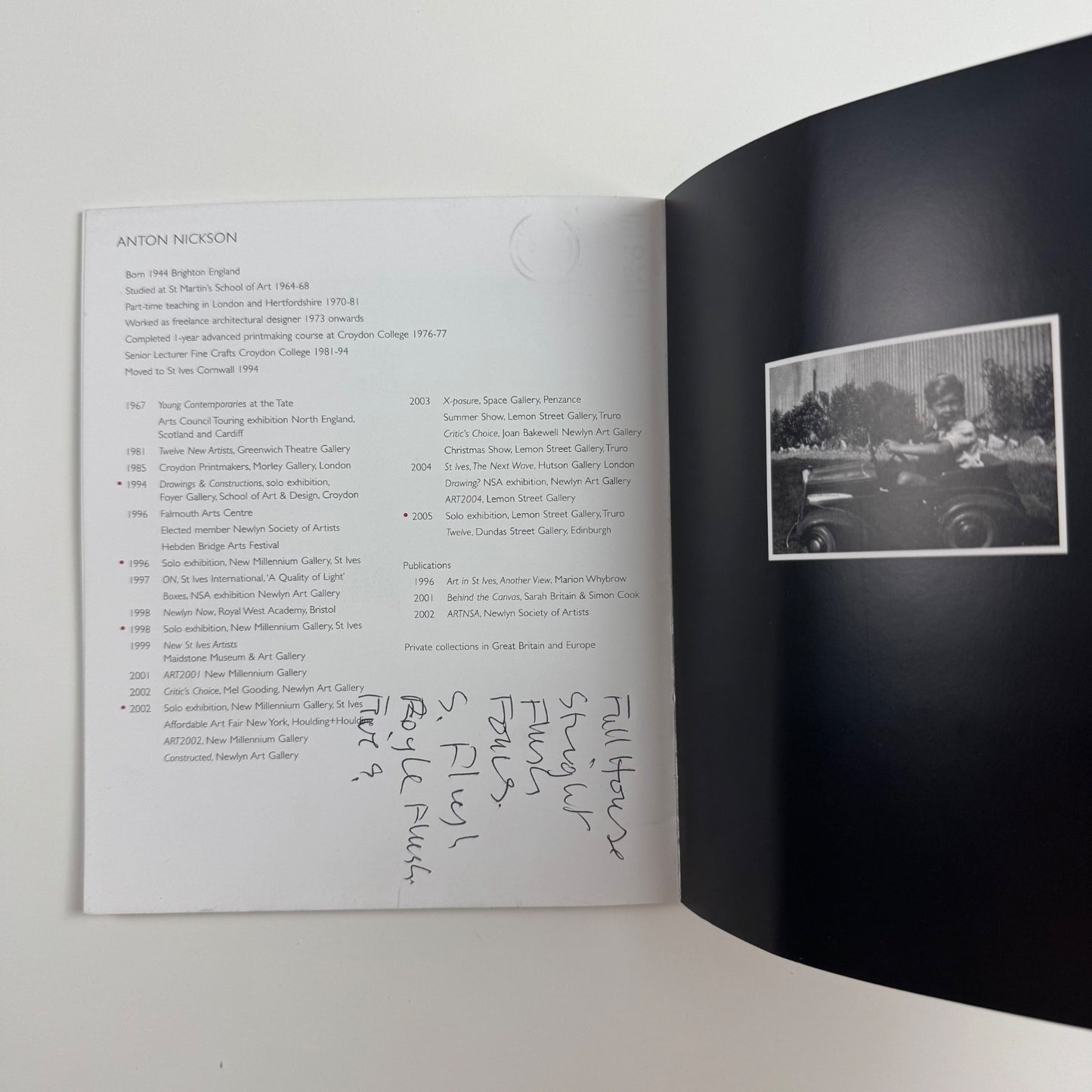 Anton Nickson | Lemon Street Gallery, Truro, 2005 + private view invitation