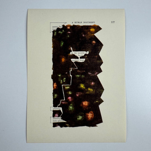 A Humument page 127 'sorry for ivor' by Tom Phillips Tetrad Press, 1970