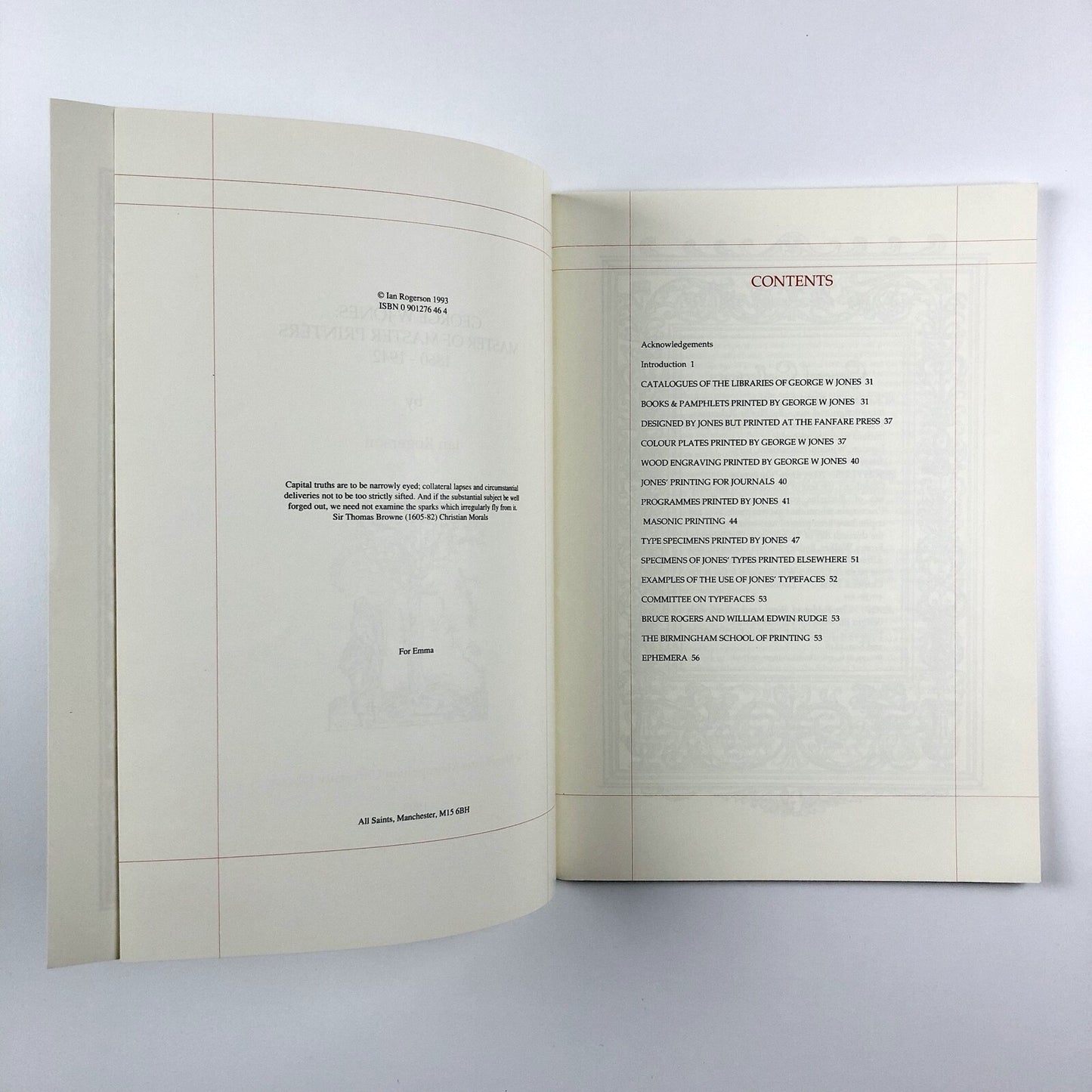 George W Jones – Master of Master Printers | Ian Rogerson | Limited Editions Club, 1993
