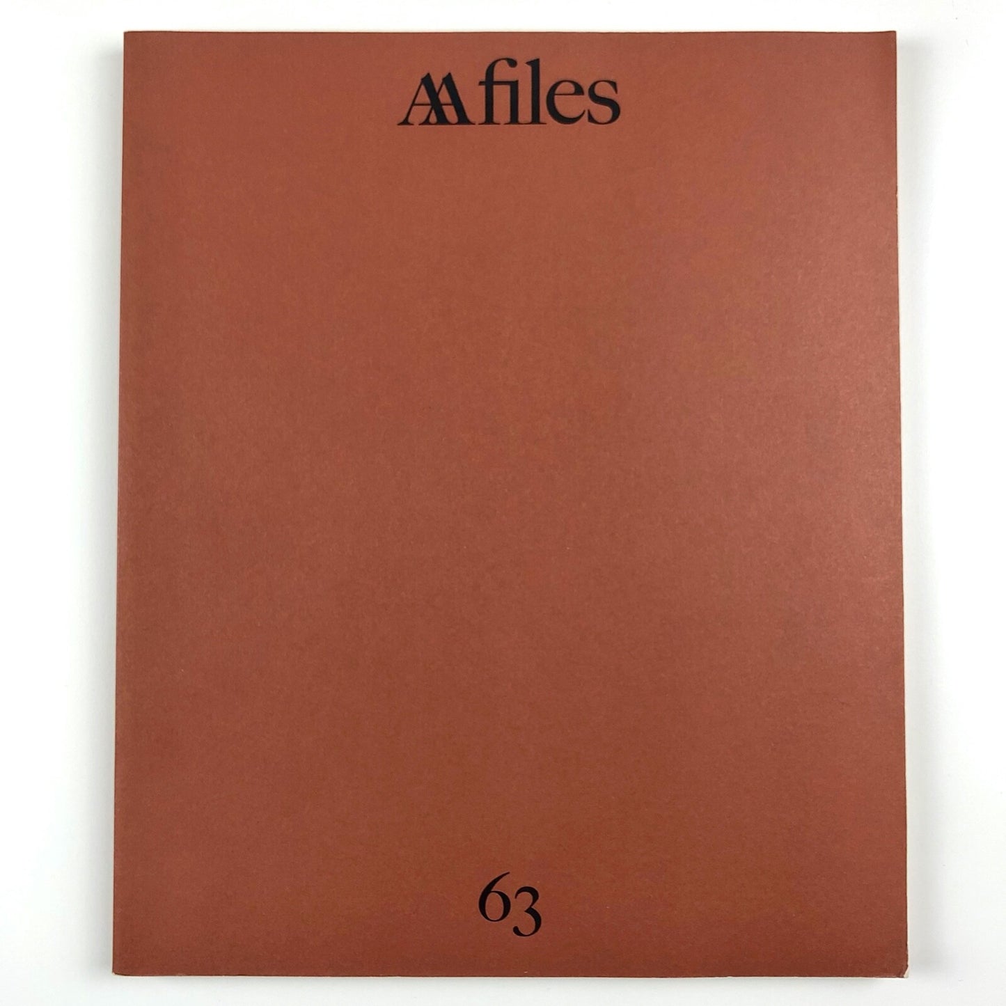 AA Files 63 Architectural Association journal, 1981