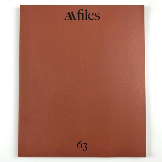 AA Files 63 Architectural Association journal, 1981