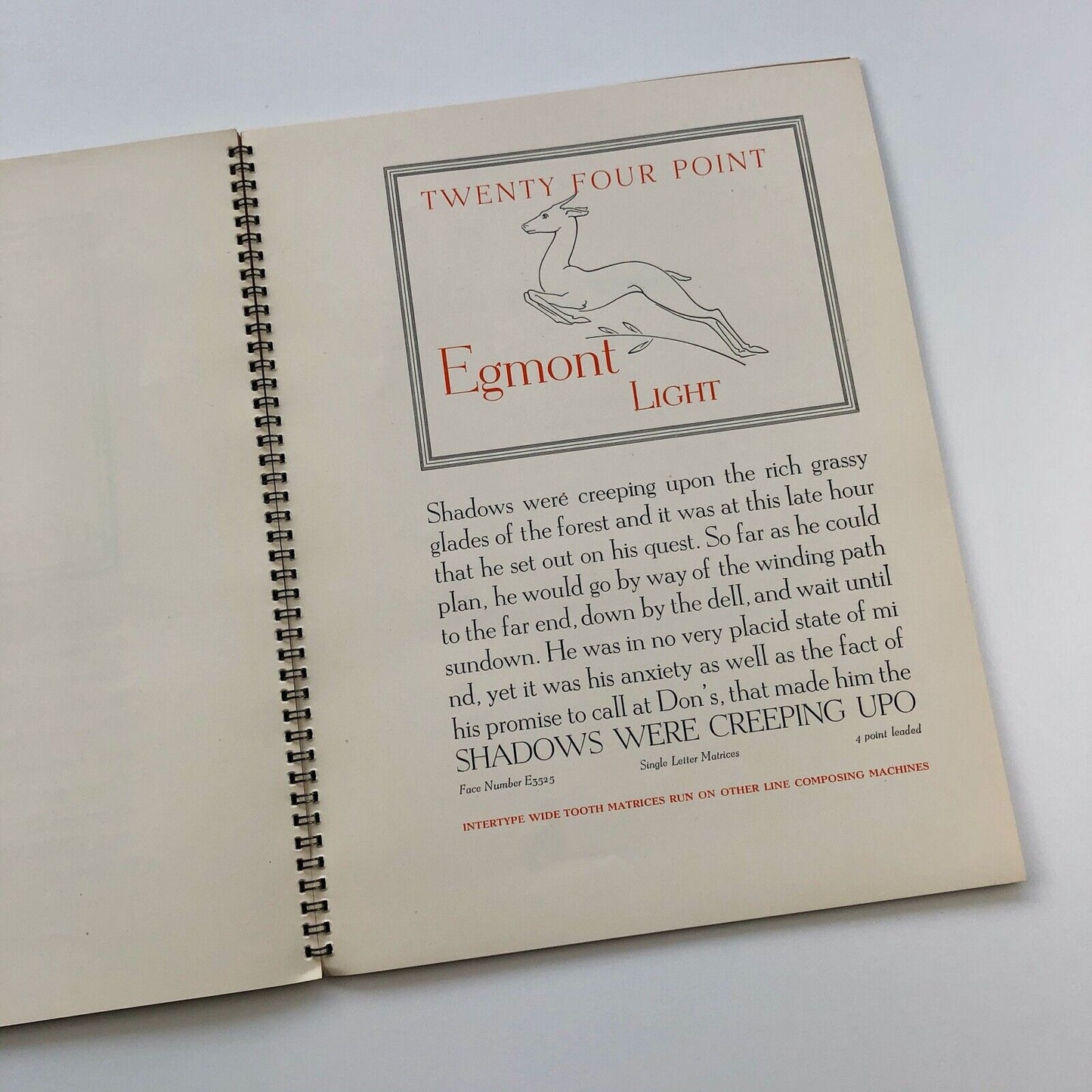 Egmont Light and Medium | Type specimen booklet Intertype, Slough | Sjoerd Hendrik de Roos