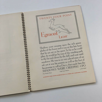 Egmont Light and Medium | Type specimen booklet Intertype, Slough | Sjoerd Hendrik de Roos