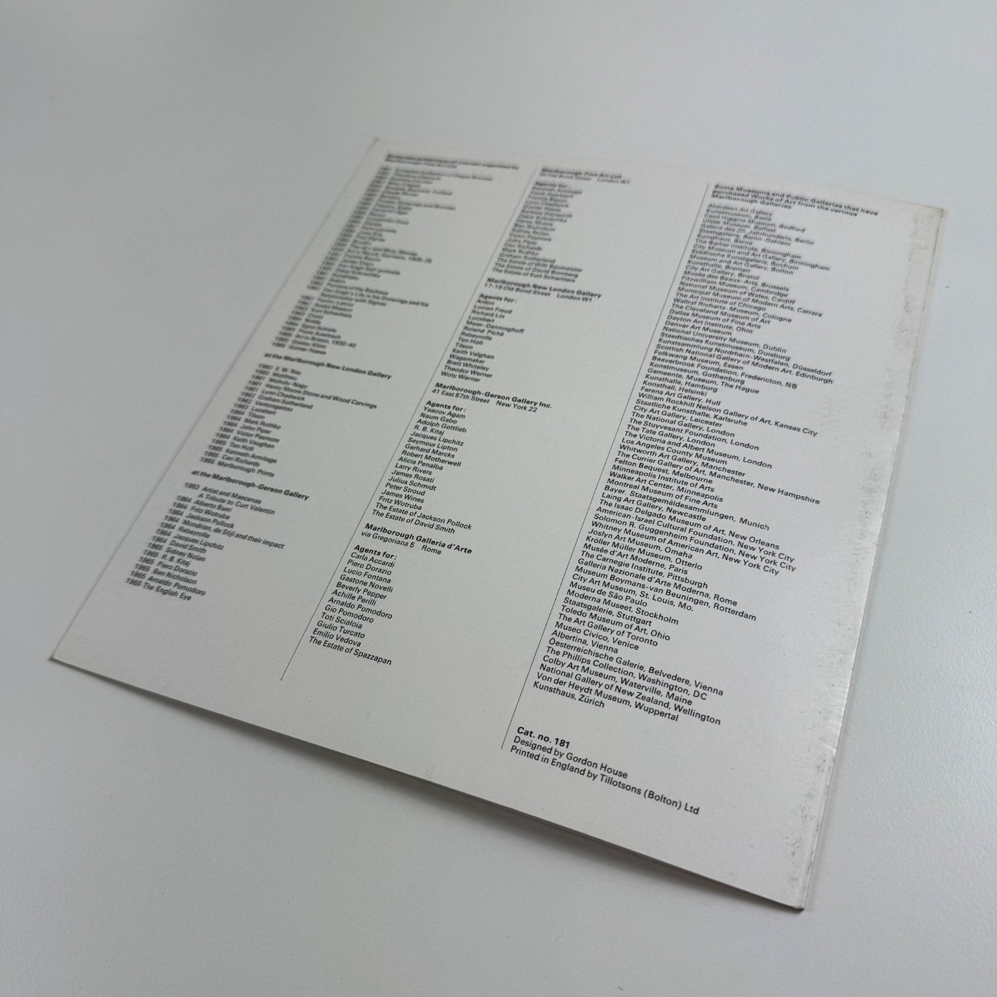 Colin Lanceley | Marlborough London February 1966 design by Gordon House