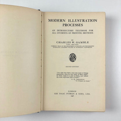 Modern Illustration Processes by Charles W. Gamble | Pitman Press, 1948