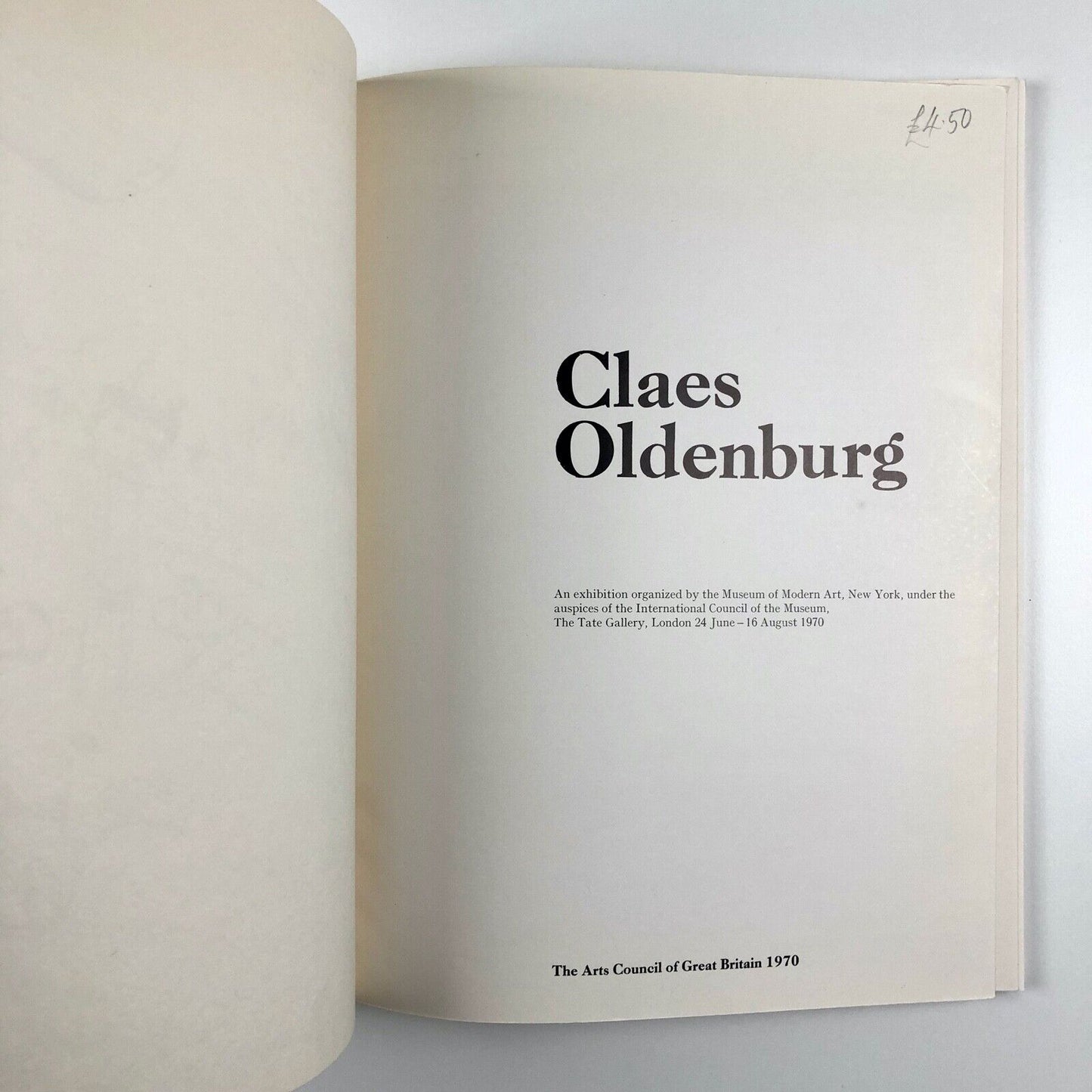 Claes Oldenburg – exhibition catalogue booklet | Tate Gallery, 1970