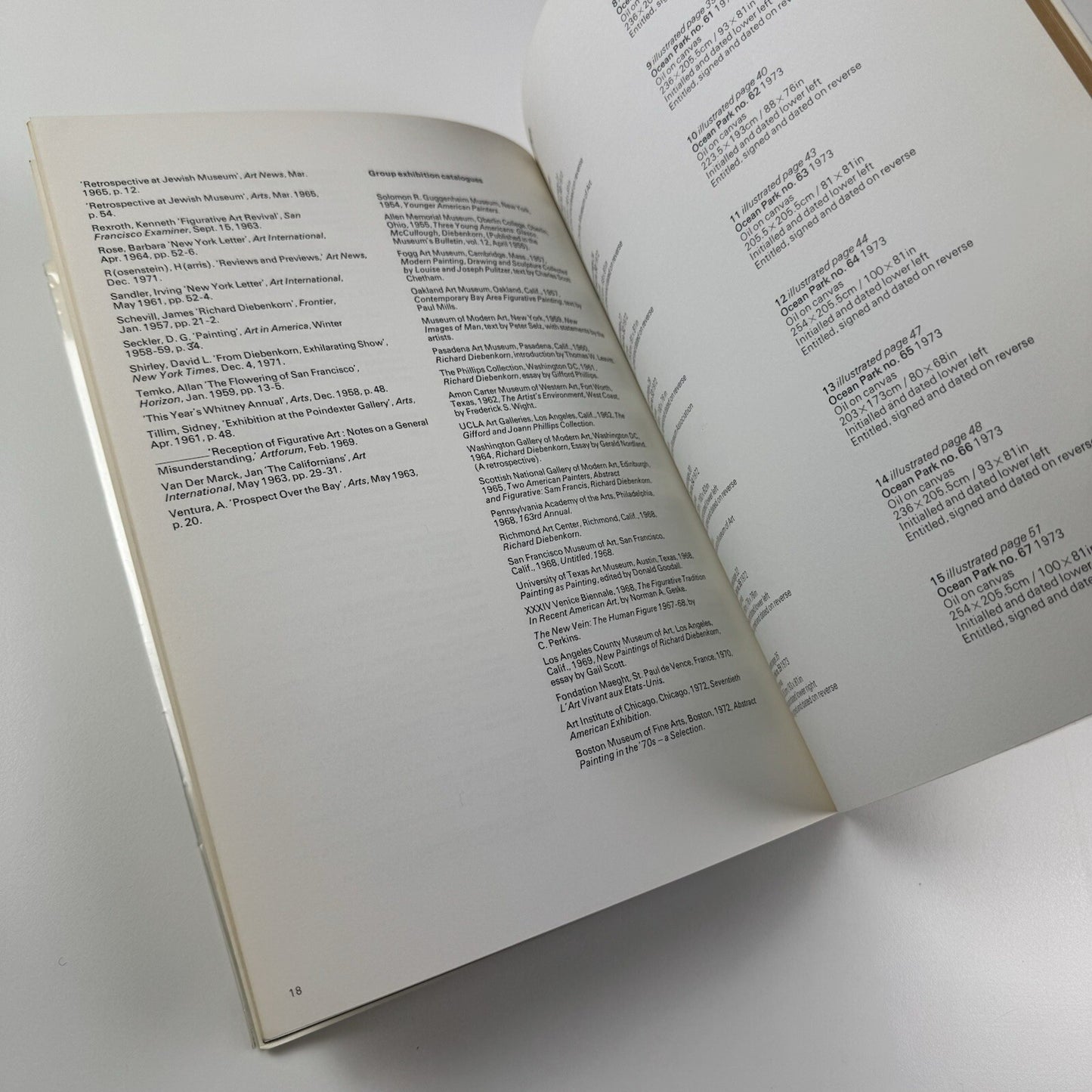 Richard Diebenkorn. The Ocean Park Series. Recent Work | Marlborough London and Zurich – exhibition catalogue, 1973/4