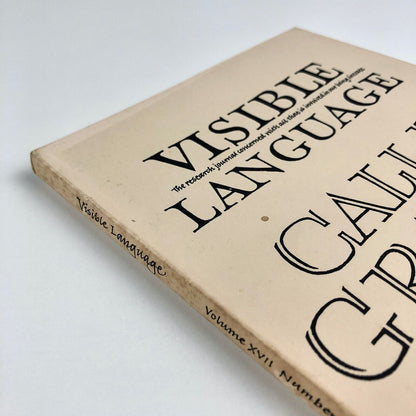 Visible Language journal Calligraphy | Issue Volume XVII, Number 1, Winter 1983