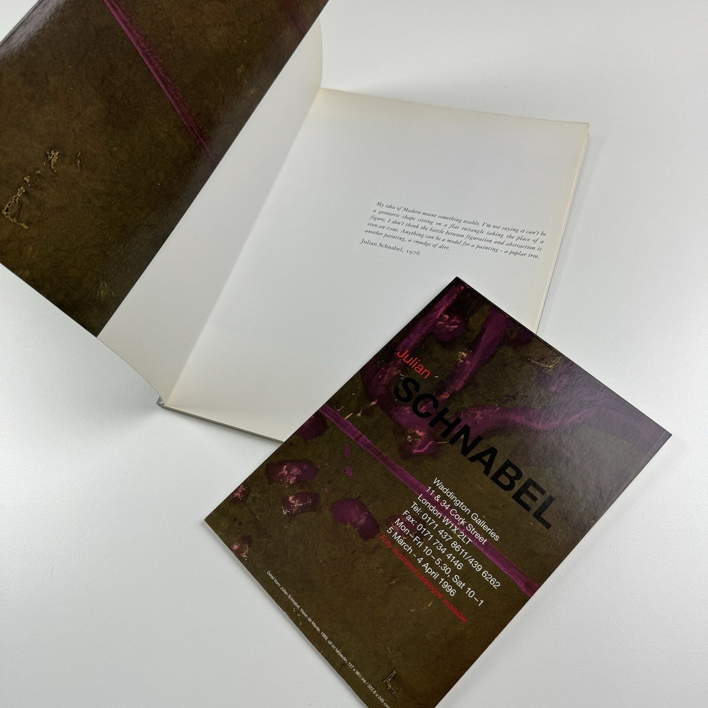 Julian Schnabel | Waddington Galleries, London 1996 catalogue