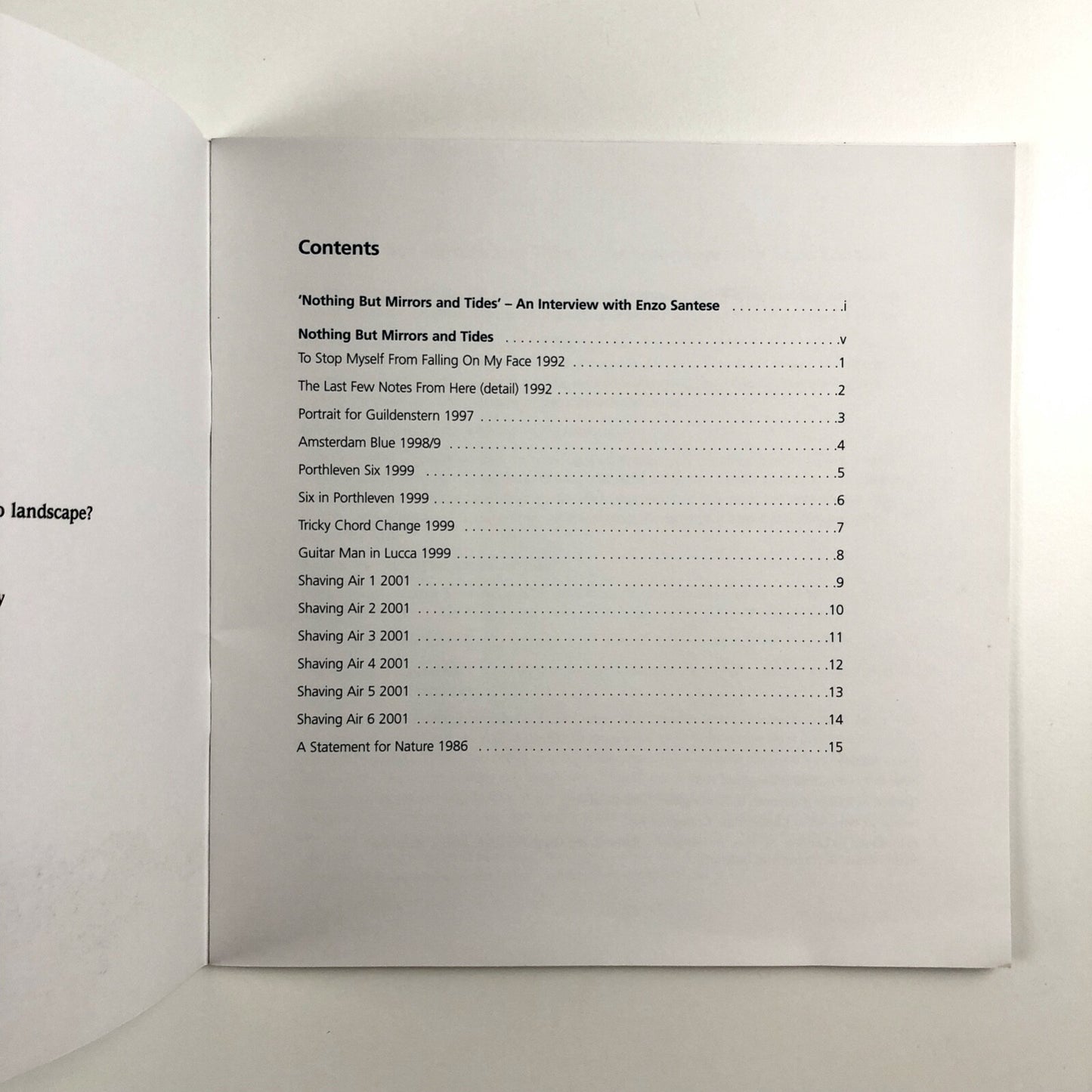 Nothing But Mirrors and Tides – David Manley paintings | Derby Museum catalogue, 2002