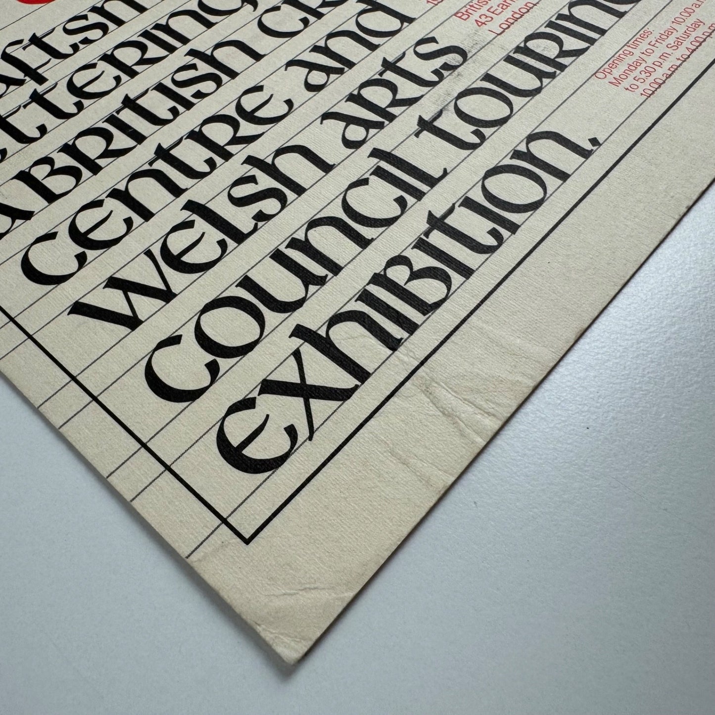 Postcard for 'take a letter' craftsmen and lettering today | British Crafts Centre & Welsh Arts Council 1979