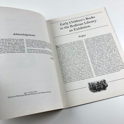 Early Children's Books in the Bodleian Library | Exhibition catalogue, 1995