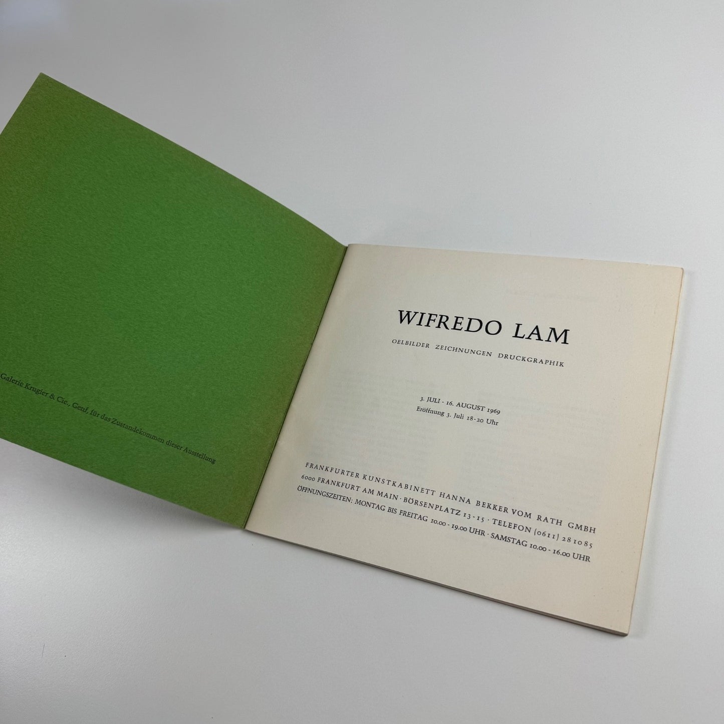 Wifredo Lam. Oelbilder Zeichnungen druckgraphik Frankfurter Kunstkabinett 1969
