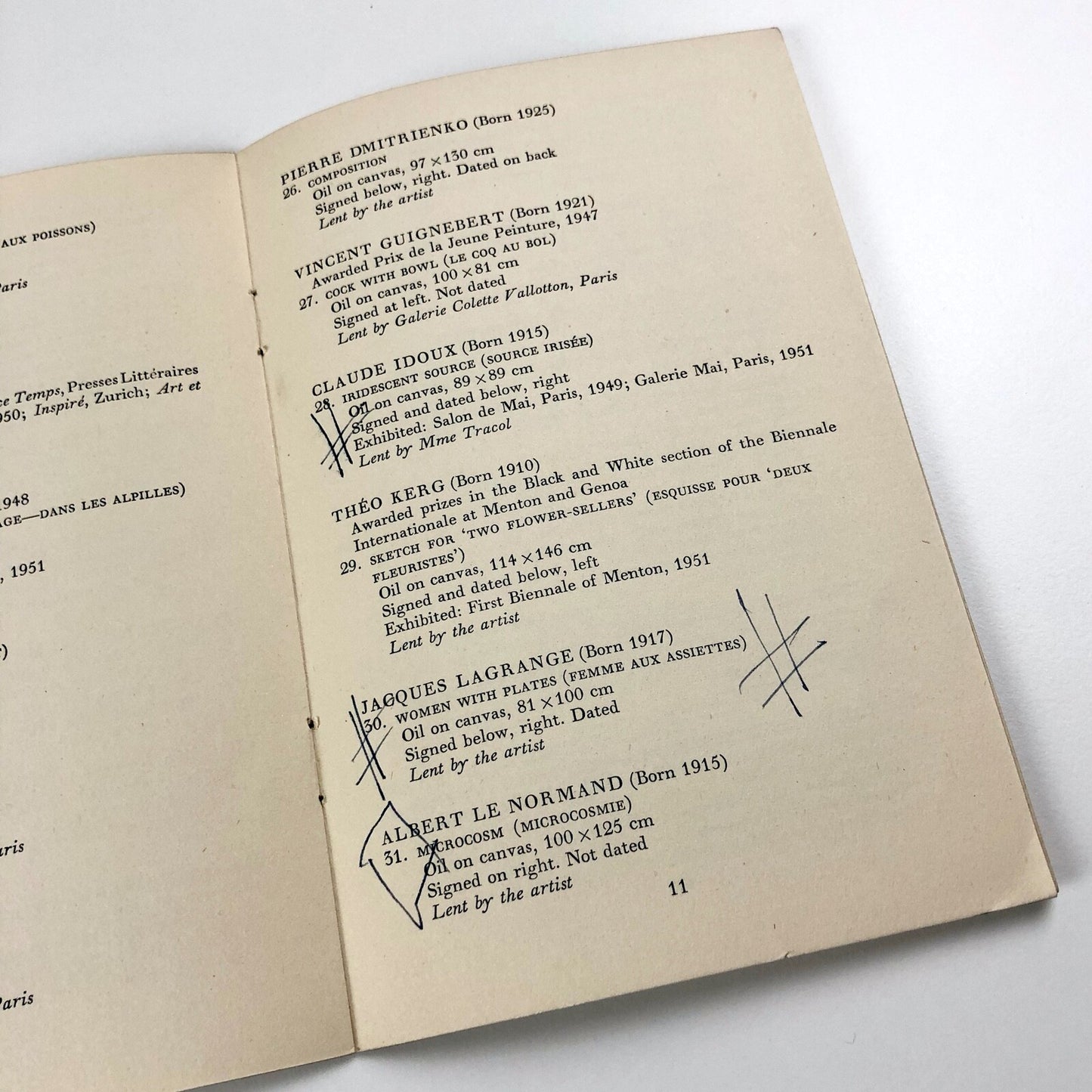 Young Painters of the L’École de Paris | Arts Council exhibition catalogue, 1952