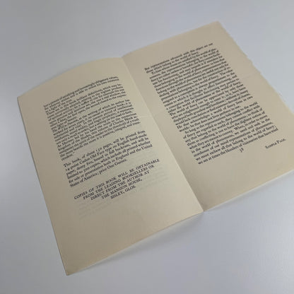 Prospectus for The Will to Function Charles Meek | Golden Cockerel Press, 1929