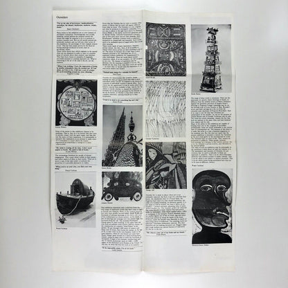 Fold out gallery guide for Outsiders | Hayward Gallery and Arts Council, 1979