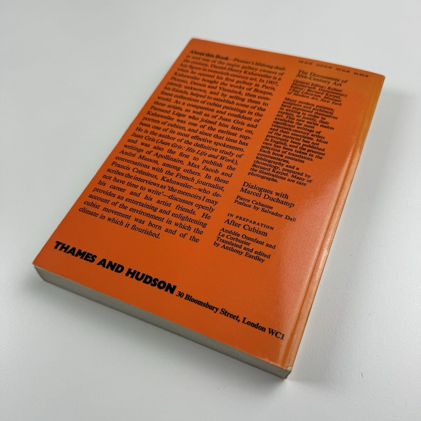 The Documents of 20th-Century Art: My Galleries and Painters | Daniel-Henry Kahnweiler with Francis Crémieux | Thames & Hudson, 1971