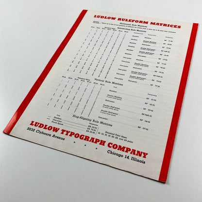 Ruleform Composition the Economical Ludlow Way | Fold-out promotional poster