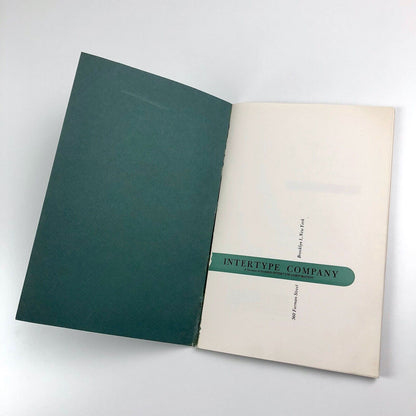 How To Select Type Faces – booklet with 6 folded inserts | Intertype Company
