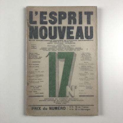 L'Esprit Nouveau journal | Issue No. 17 1922 | Amédée Ozenfant and Le Corbusier