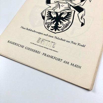 Vignetten für graphische Gewerbe | Bauersche Giesserei | Berthold Wolpe, Fritz Krede | Folder with four inserts