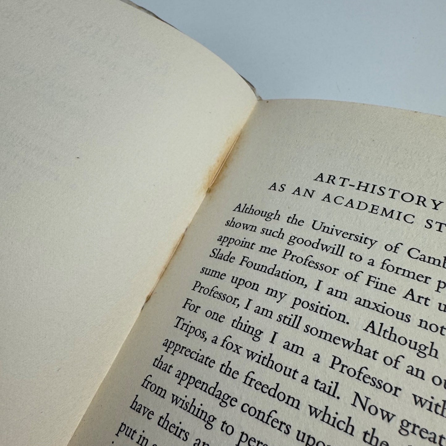 Art History as an Academic Study by Roger Fry | Cambridge University Press 1933