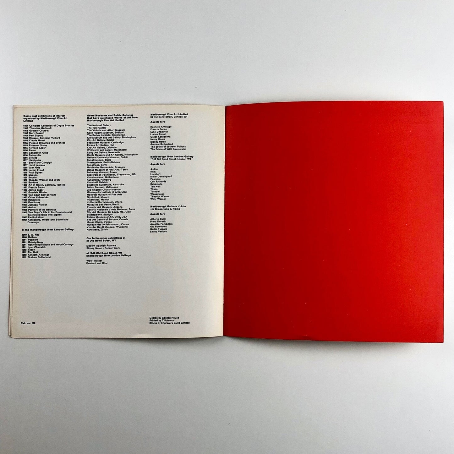 André Masson – Recent Work | Marlborough Fine Art catalogue, November 1962 | Gordon House