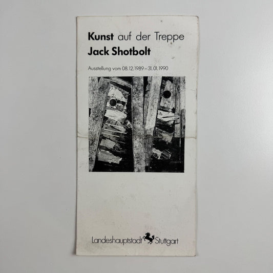 Leaflet for Kunst auf der Treppe Jack Shotbolt | Landeshauptstadt Stuttgart 1989/90