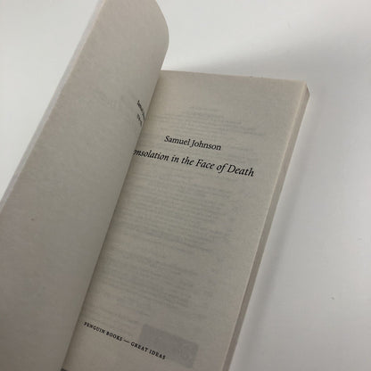 Consolation in the Face of Death by Samuel Johnson | Penguin Books – Great Ideas series, 2009