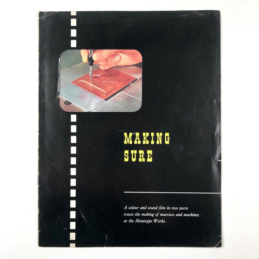 Making Sure – A colour and sound film in two parts traces the making of matrices and machines at the Monotype Works | The Monotype Corporation