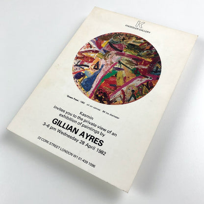 Gillian Ayres – private view invite | Kasmin Knoedler Gallery, 1982