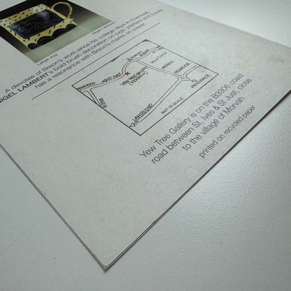 Promotional leaflet for Breon O’Casey new paintings and prints gold, silver & bronze sculpture with ceramics by Nigel Lambert | Yew Tree Gallery, 2003