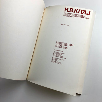 R.B. Kitaj | Kestner-Gesellschaft / Boymans Museum | Marlborough Fine Art catalogue, 1970 | Typography by Gordon House
